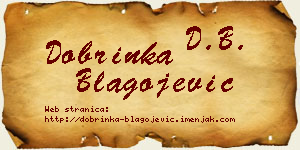 Dobrinka Blagojević vizit kartica